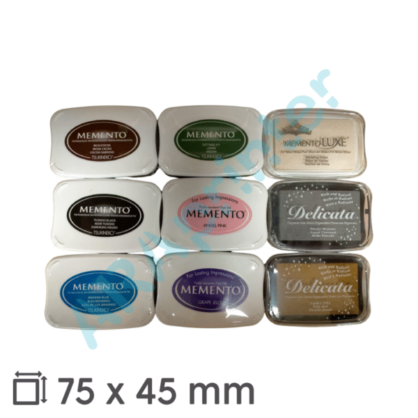 Entintadores para sellos manuales de varios colores