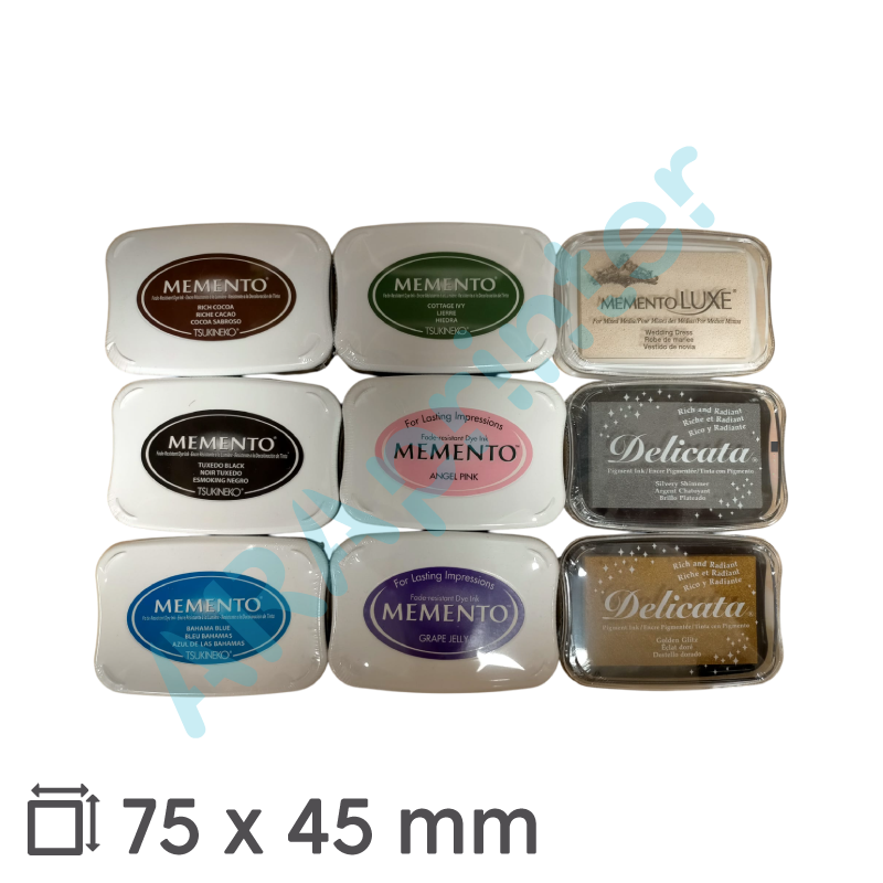Entintadores para sellos manuales de varios colores