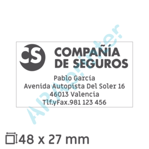Muestra impresa sello de caucho Trodat Professional 5203