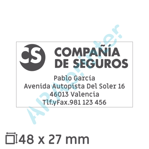 Muestra impresa sello de caucho Trodat Professional 5203