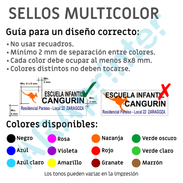 Guía para la fabricación de sellos multicolor