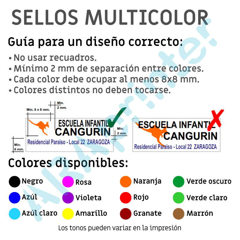 Sellos Color Sello Multicolor - Araprinter